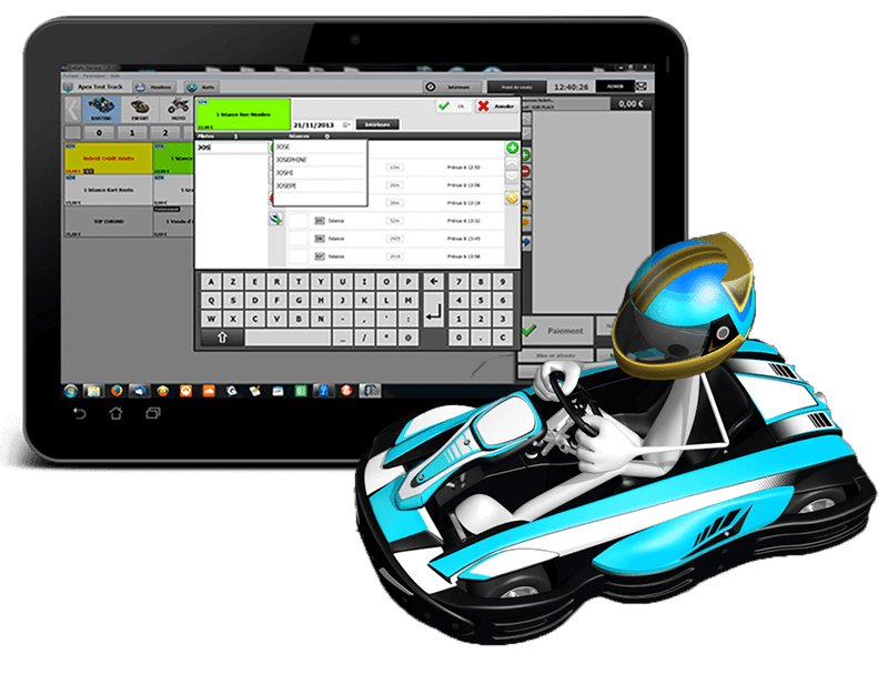 Gestione todo tu centro de karting de alquiler con la solución de software Apex Timing. Gestión comercial, cronometraje karting, mantenimiento de los karts, seguridad de las pistas de karting, visualización de los resultados, son muchas de las características incluidas en el software.